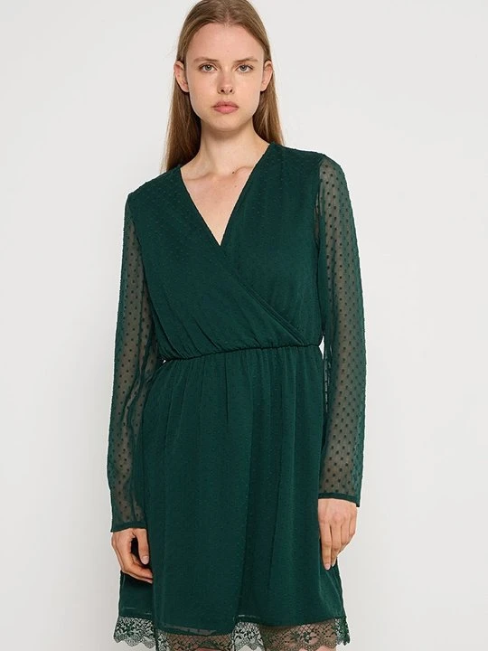 Zdjęcie produktu Sukienka koszulowa Vero Moda ciemnozielony