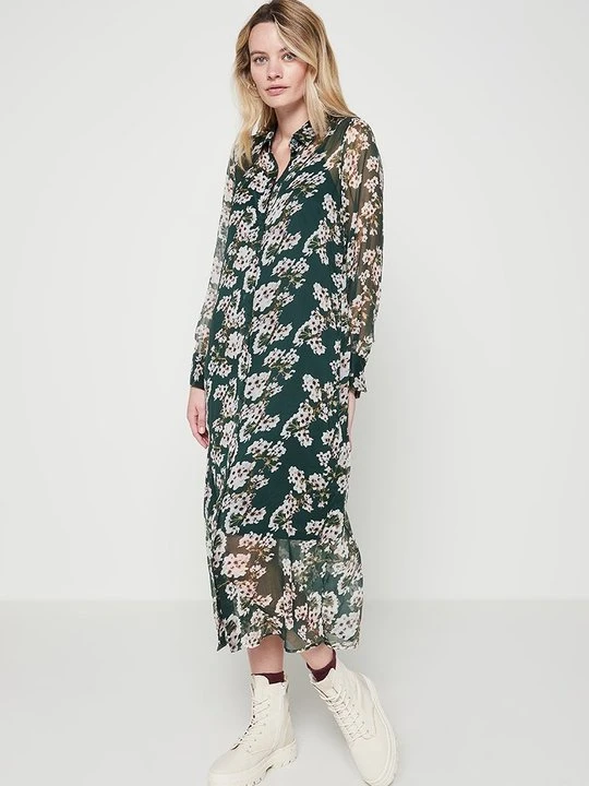 Zdjęcie produktu Sukienka koszulowa Vero Moda ciemnozielony
