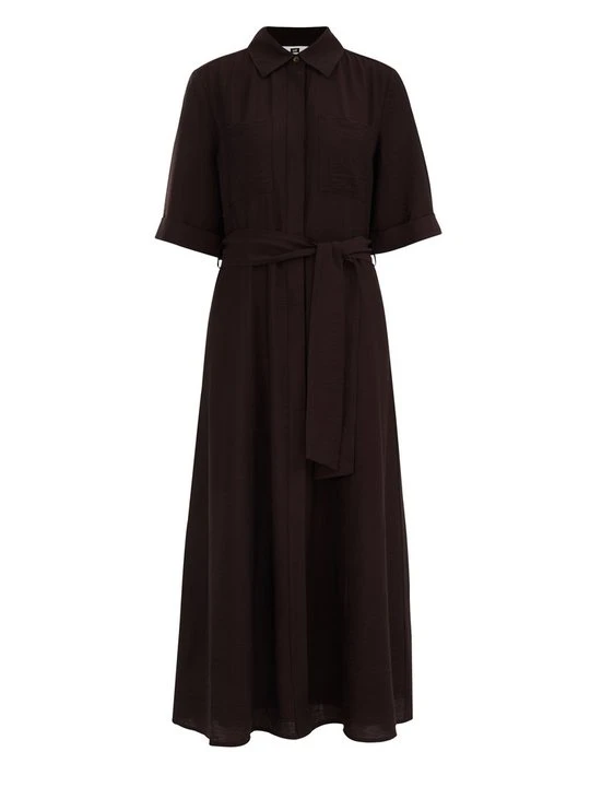 Zdjęcie produktu Sukienka koszulowa WE Fashion ciemnobrązowy