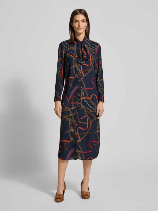 Zdjęcie produktu Sukienka koszulowa z kokardą Model 'CADULAH' Lauren Ralph Lauren Granatowy