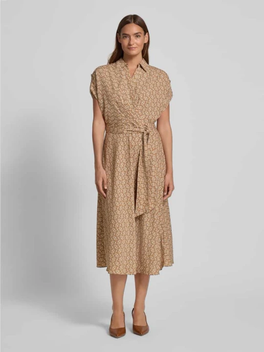 Zdjęcie produktu Sukienka koszulowa z wiązanym paskiem model ‘FRATILLIO’ Lauren Ralph Lauren Beżowy