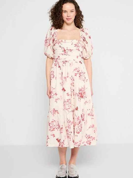 Zdjęcie produktu Sukienka letnia Abercrombie & Fitch beżowy