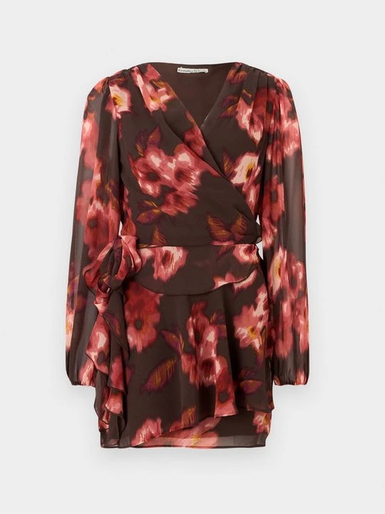 Zdjęcie produktu Sukienka letnia Abercrombie & Fitch ciemnoczerwony