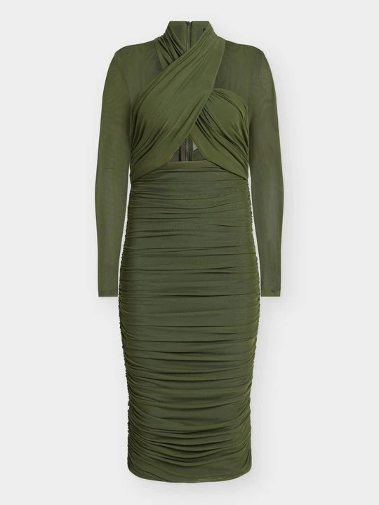 Zdjęcie produktu Sukienka letnia bardot khaki