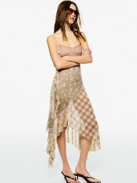 Zdjęcie produktu Sukienka letnia Bershka brązowy