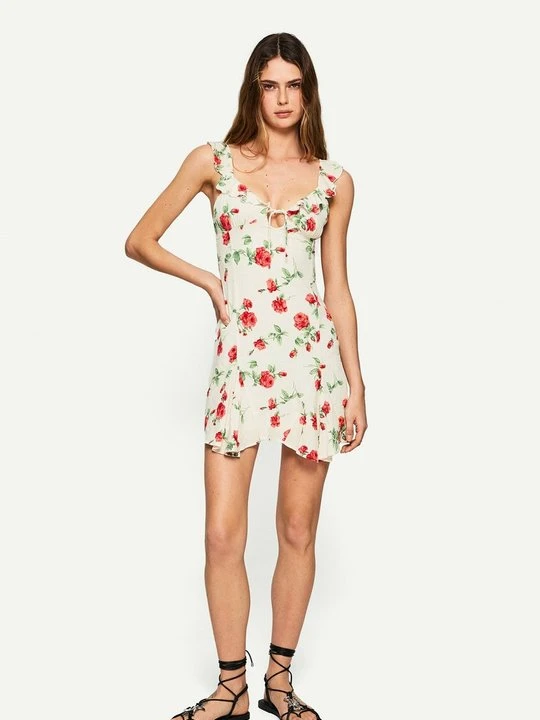Zdjęcie produktu Sukienka letnia Bershka beżowy