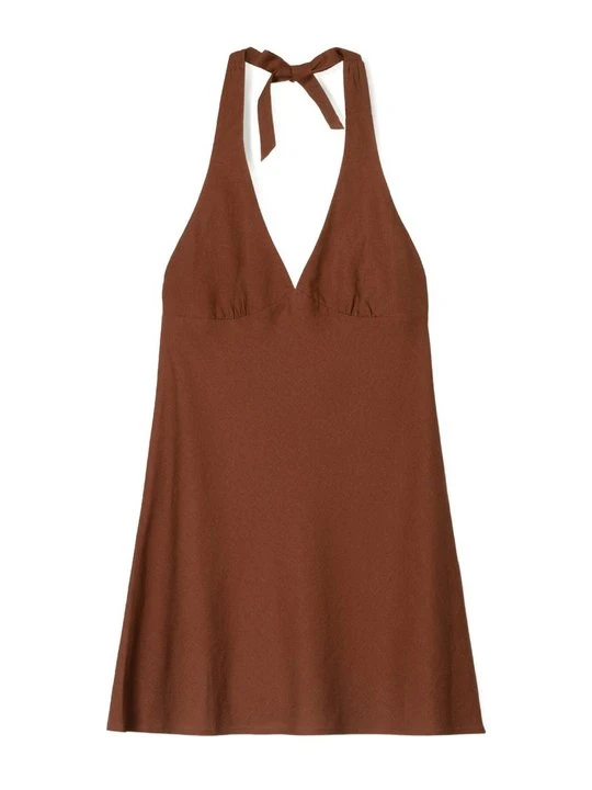 Zdjęcie produktu Sukienka letnia Bershka ciemnobrązowy