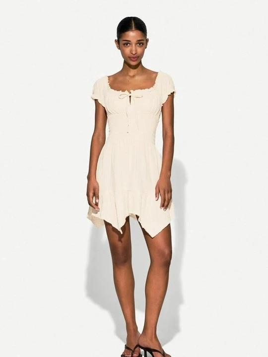Zdjęcie produktu Sukienka letnia Bershka beżowy