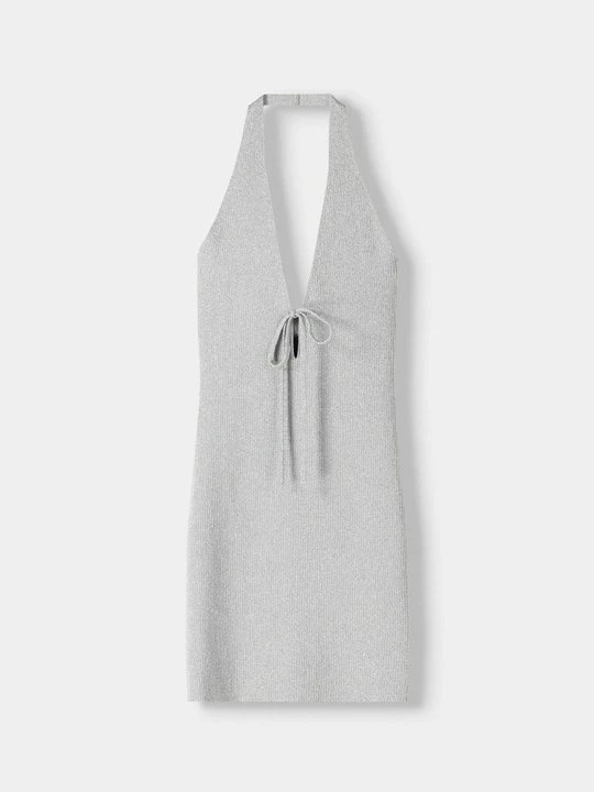 Zdjęcie produktu Sukienka letnia Bershka srebrny