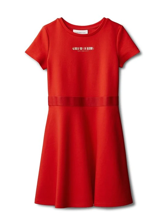 Zdjęcie produktu Sukienka letnia Calvin Klein Jeans czerwony