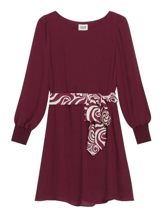 Zdjęcie produktu Sukienka letnia CLAUDIE PIERLOT bordowy