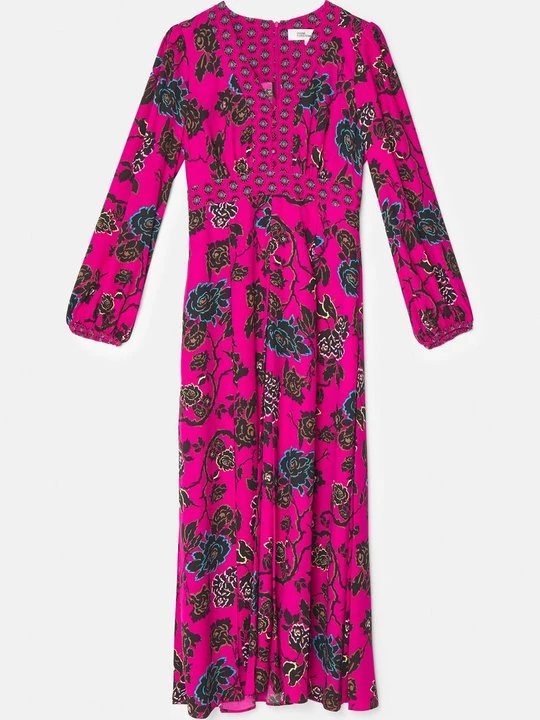 Zdjęcie produktu Sukienka letnia Diane Von Furstenberg jagodowy