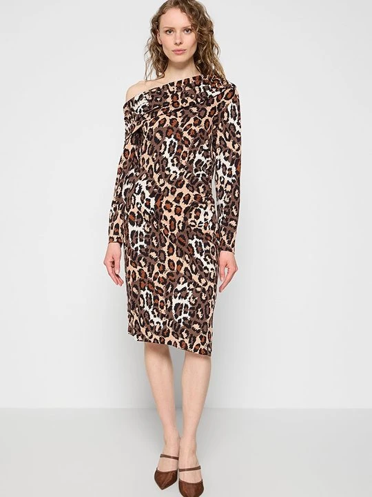 Zdjęcie produktu Sukienka letnia Diane Von Furstenberg brązowy