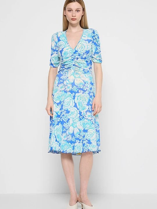 Zdjęcie produktu Sukienka letnia Diane Von Furstenberg jasnoniebieski