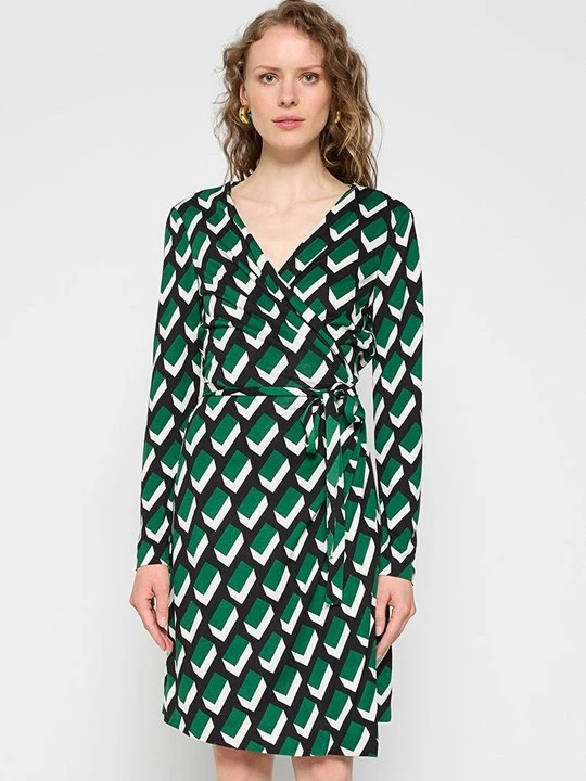Zdjęcie produktu Sukienka letnia Diane Von Furstenberg ciemnozielony
