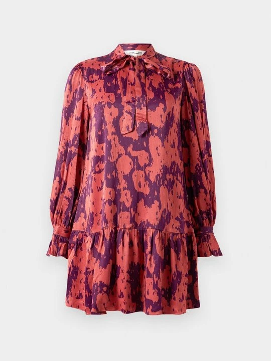 Zdjęcie produktu Sukienka letnia Diane Von Furstenberg ciemnoczerwony