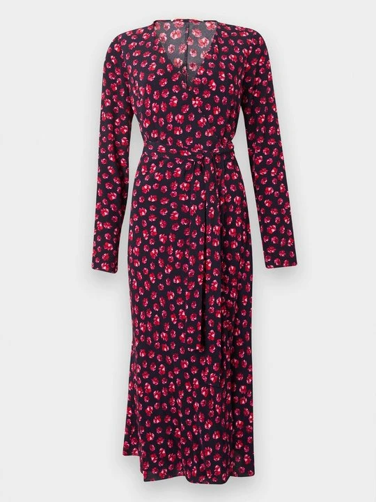 Zdjęcie produktu Sukienka letnia Diane Von Furstenberg ciemnoczerwony