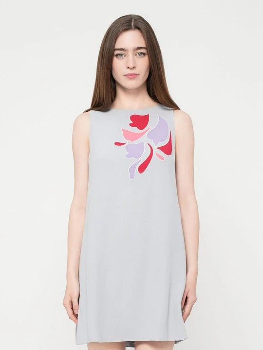 Zdjęcie produktu Sukienka letnia Emporio Armani jasnoszary