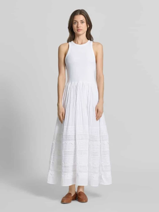 Zdjęcie produktu Sukienka letnia Fit and Flare z mieszanki bawełny Polo Ralph Lauren Biały