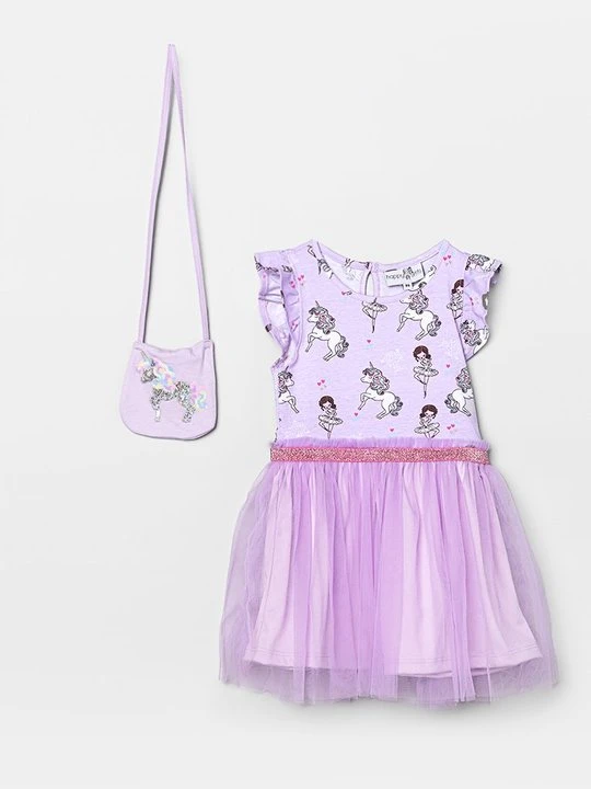 Zdjęcie produktu Sukienka letnia Happy Girls liliowy