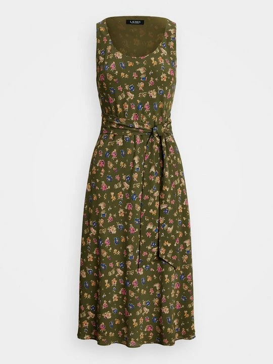 Zdjęcie produktu Sukienka letnia Lauren Ralph Lauren oliwkowy