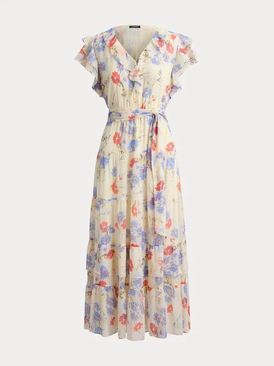 Zdjęcie produktu Sukienka letnia Lauren Ralph Lauren mleczny
