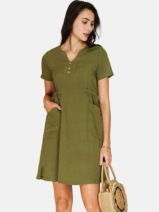 Zdjęcie produktu Sukienka letnia Le Jardin du Lin khaki