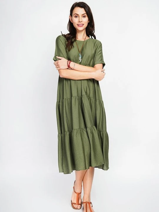 Zdjęcie produktu Sukienka letnia Le Jardin du Lin khaki