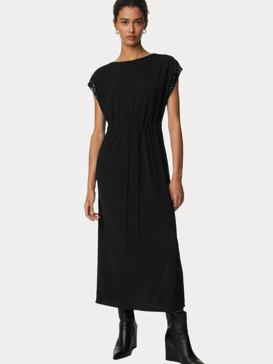 Zdjęcie produktu Sukienka letnia Marks & Spencer czarny melanż