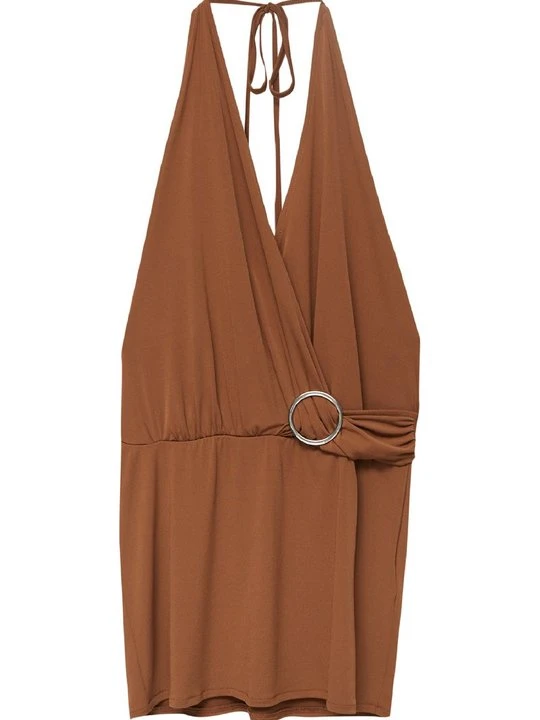 Zdjęcie produktu Sukienka letnia PULL&BEAR jasny brąz