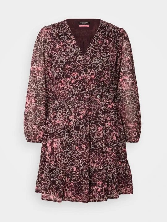 Zdjęcie produktu Sukienka letnia Scotch & Soda ciemnoczerwony melanż