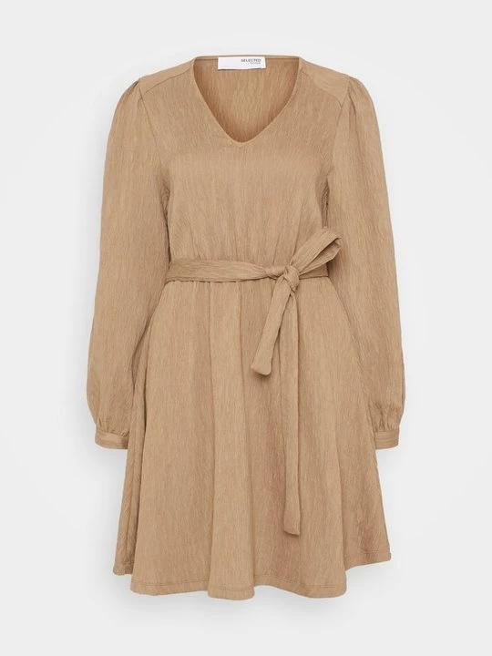 Zdjęcie produktu Sukienka letnia Selected piaskowy