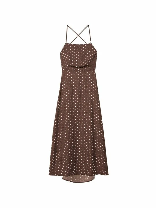 Zdjęcie produktu Sukienka letnia Stradivarius ciemnobrązowy