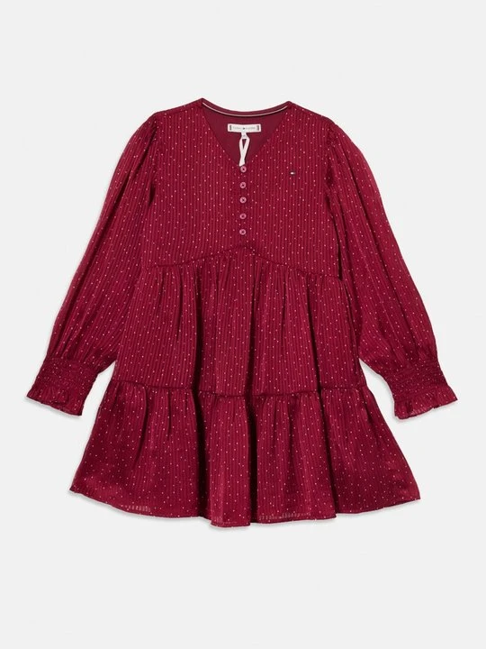 Zdjęcie produktu Sukienka letnia Tommy Hilfiger bordowy