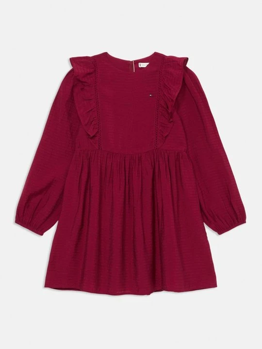 Zdjęcie produktu Sukienka letnia Tommy Hilfiger ciemnoczerwony