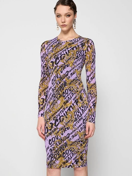 Zdjęcie produktu Sukienka letnia Versace Jeans Couture fioletowy