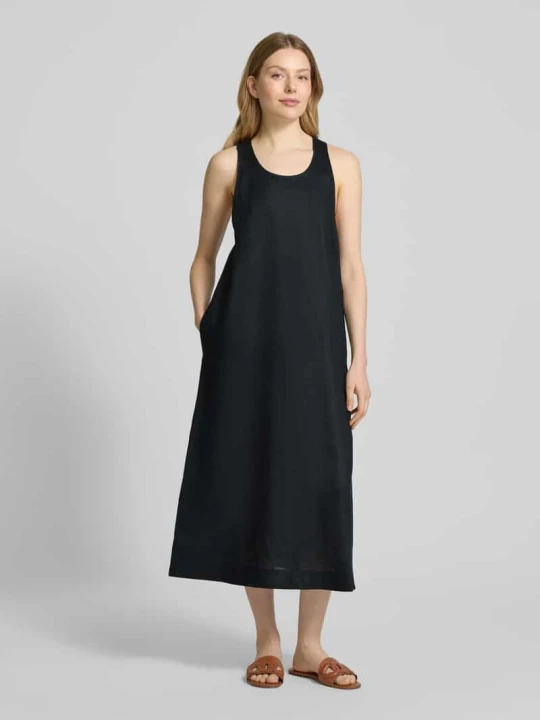 Zdjęcie produktu Sukienka lniana z wpuszczanymi kieszeniami model ‘DOUGLAS’ MM By Max Mara Czarny