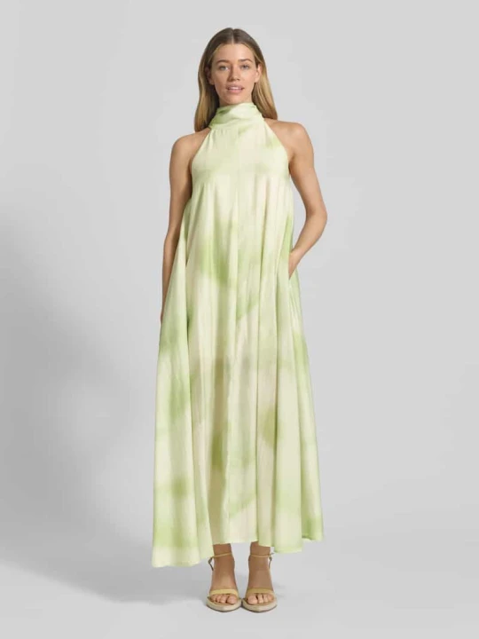 Zdjęcie produktu Sukienka maxi typu neckholder z mieszanki lyocellu model 'FIE' CPH MUSE Jasnożółty