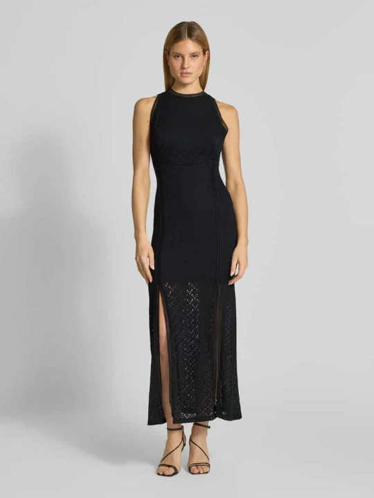 Zdjęcie produktu Sukienka maxi z koronką i rozporkiem model 'NEW LIZA' Guess Czarny