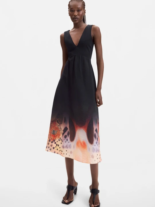 Zdjęcie produktu Sukienka midi 2 w 1 Desigual czarny