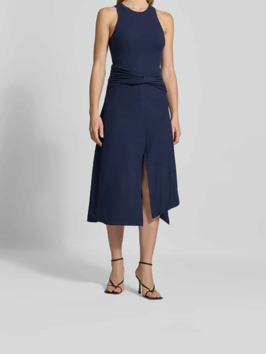 Zdjęcie produktu Sukienka midi w asymetrycznym fasonie Victoria Beckham Granatowy