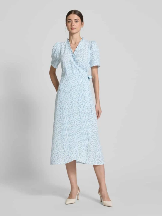 Zdjęcie produktu Sukienka kopertowa midi model ‘Peony’ A-View Jasnoniebieski