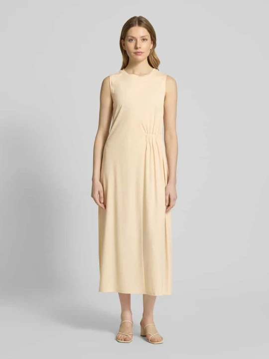 Zdjęcie produktu Sukienka midi z bocznym marszczeniem model ‘TENEBRE’ Weekend Max Mara Złamany biały