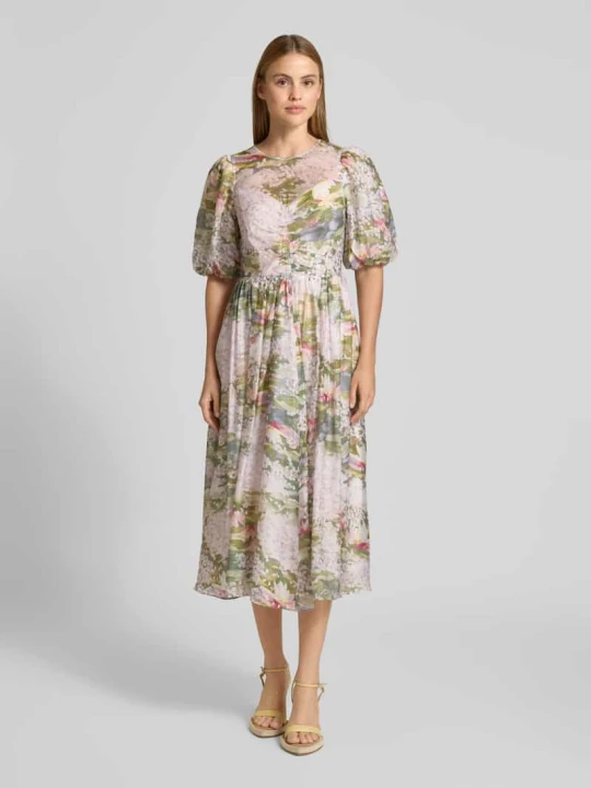 Zdjęcie produktu Sukienka midi z bufkami model 'JONORA' Ted Baker Różowy