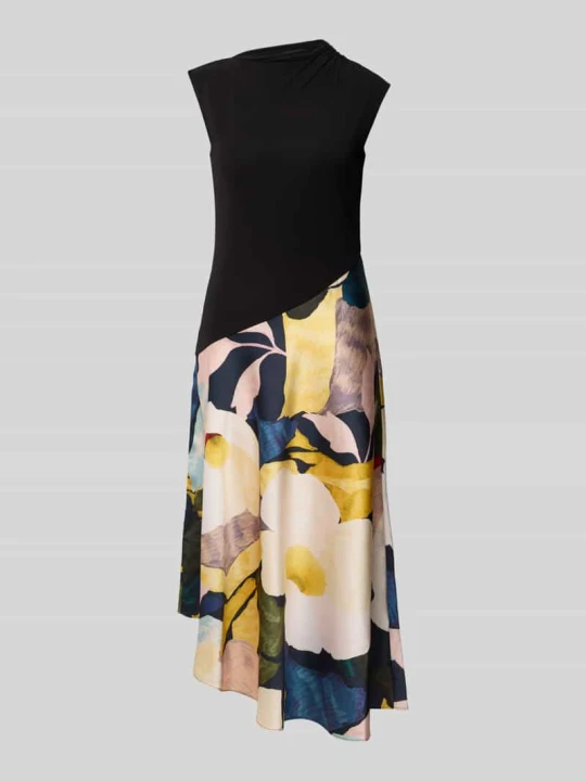 Zdjęcie produktu Sukienka midi z czystej wiskozy model 'Aeslyn' Ted Baker Czarny