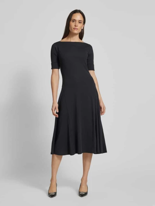 Zdjęcie produktu Sukienka midi z dekoltem w łódkę model ‘MUNZIE’ Lauren Ralph Lauren Czarny