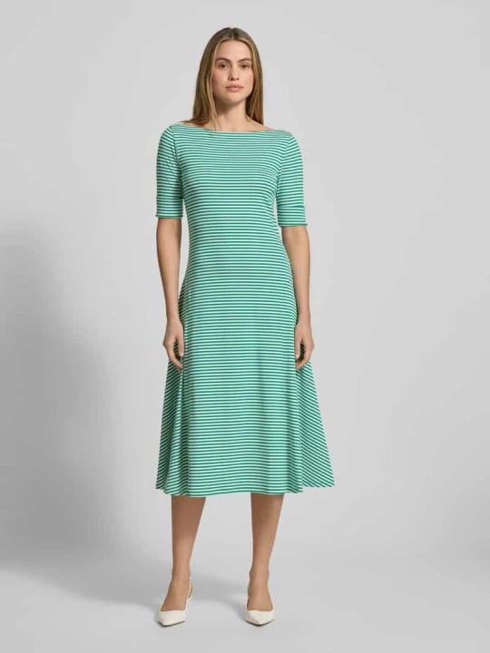 Zdjęcie produktu Sukienka midi z dekoltem w łódkę Model 'MUNZIE' Lauren Ralph Lauren Zielony