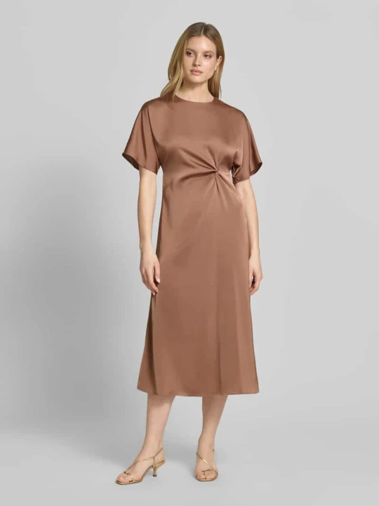 Zdjęcie produktu Sukienka midi z detalem węzła model 'Dela' JOOP! Orzechowy