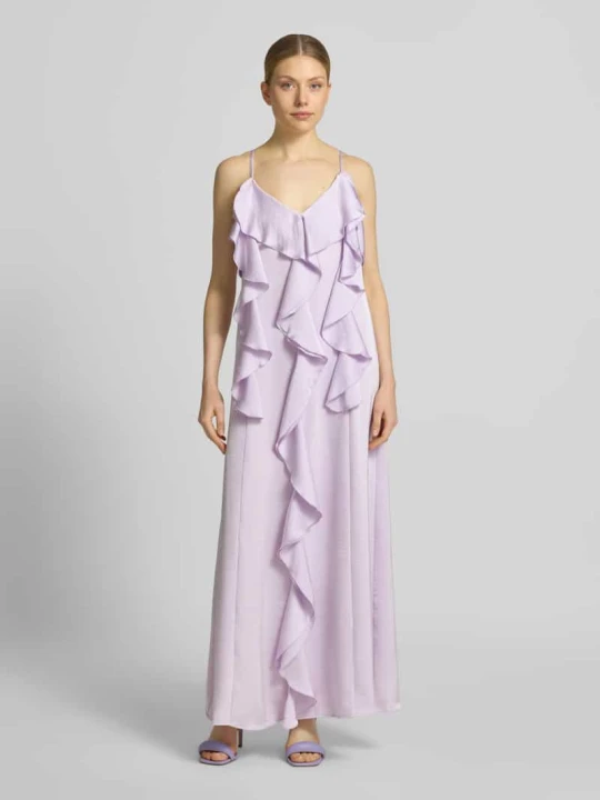 Zdjęcie produktu sukienka midi z falbanami model 'ELLEN' Vero Moda Jasnofioletowy
