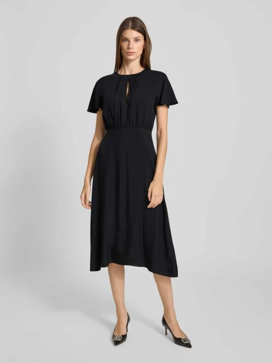 Zdjęcie produktu Sukienka midi z marszczeniami Armani Exchange Czarny